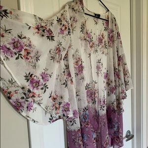 Torrid Purple and Cream Kimono